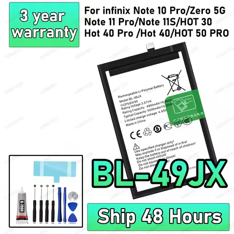 High Quanlity BL-49JX Battery For infinix Note 10 Pro/Zero 5G/Note 11 Pro/Note 11S/HOT 30/Hot 40 Pro