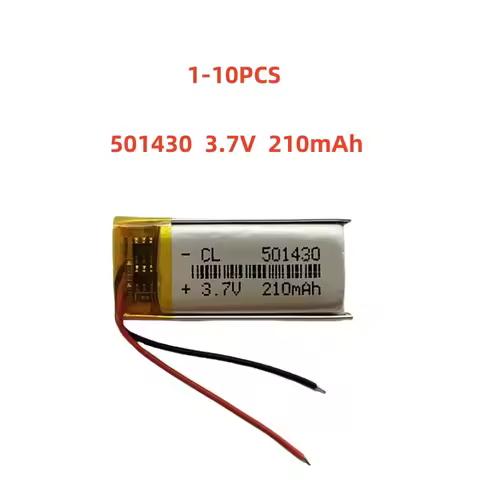 501430 3.7V 210mAh Small Size Lipo Rechargeable Battery Lithium Polymer For MP3 Bluetooth MID headse