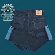 Sage Origin Raw : Seafare 14oz Unsanforized Deep Indigo x Teal Denim