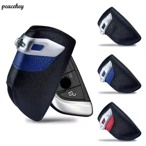 Leather Key Case Cover Keychain For BMW G30 F30 F48 F20 F15 F16 1 2 3 4 5 6 7 Series X1 X3 X4 X5 X6 