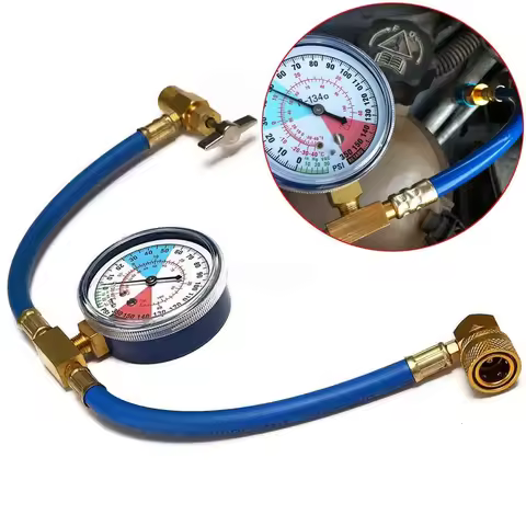 Car Air Conditioning AC R134A Refrigerant Hose Pressure Gauge Kits 600~300 PSI High Quality for Cars