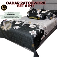 Bedsheet Patchwork Queen Cadar Patchwork Set 6 IN 1 / Bed Sheet Queen PREMIUM DAMIAS 100 COTTON