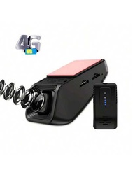 4g 迷你隱藏式車用行車紀錄器 Fhd1080p Gps 追蹤器 雙鏡頭錄影 Wifi 遠程監控,最大支援128g Tf 卡,適用於所有車輛