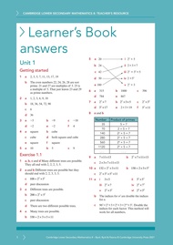 Cambridge Lower Secondary Mathematics Studentbook+answer / Workbook +answer  Stage 7/8/9