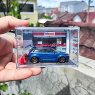 DIORAMA MINIATURE DIECAST ALFAMART WITH ACCRYLIC ACRYLIC DISPLAY DIECAST DIORAMA HOTWHEELS