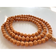 Natural Kim Cang Bodhi Seed Chain Nepal 108 Beads 8mm - Nepali Handmade Rudraksha Mala