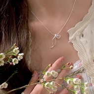 JOJO COCO Korean Style Bow Clavicle Chain Simple and Fashionable Women Necklace