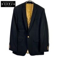 Dolce & Gabbana G2858T 黑色純羊毛 100% 金扣西裝外套 [二手]