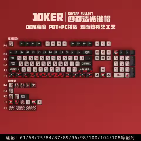 122-Key Keycap Cartoon Peripheral Pudding With Light Color Thermal Sublimation Keycap Customized Mec