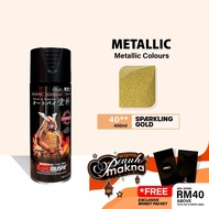 Samurai 040 Sparkling Gold Metallic Colour - Aerosol Coating Spray Paint for Automotive Car Motorcyc