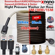 High Pressure Washer Hose Pipe Water Jet 10M 15M Bossman Apache Daewoo LAVOR KARCHER Black & Decker