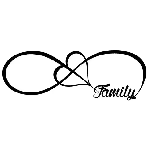 Car Sticker FAMILY Love Heart Forever Symbol Funny Reflective Styling Automobiles Accessories Vinyl 