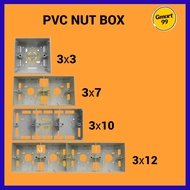 PVC Box Surface Nut Box | Electrical Box | Conceal Base| Fan Base| Wall Switch Socket Base Box 3x3 /