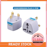 CH_3-Pin Universal Adapter Plug Head UK 3 Pin Plug Socket US/EU/AU to UK Plug Adaptor