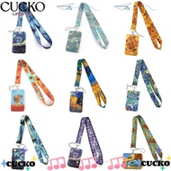 CUCKO Art Lanyard Keys Accessories Neck Straps Van Gogh Keys Chain Mobile Phone Straps