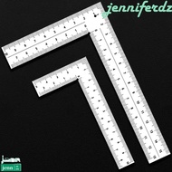 JENNIFERDZ L Square Ruler, Stainless Steel Measuring Tool Metal Ruler, Drawing Tools Small Frame Pre