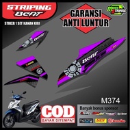 Striping sticker motorcycle Beat fi 2013 2014 2015 sticker strip Accessories m374 modif Modification racing resing Graphics Picture Lis list Variation motorcycle Honda Beat fi Pay On The Spot anti-Fade Plain u193