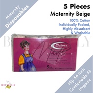 Deluxe Maternity High Waist Cotton Disposable Panties / Underwear (1 pack = 5 Pieces) - Deluxe Quali