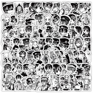 Ground-Bound Boy Black White Hanako-kun 100 Sheets Anime Stickers Skateboard Helmet Decoration Stick
