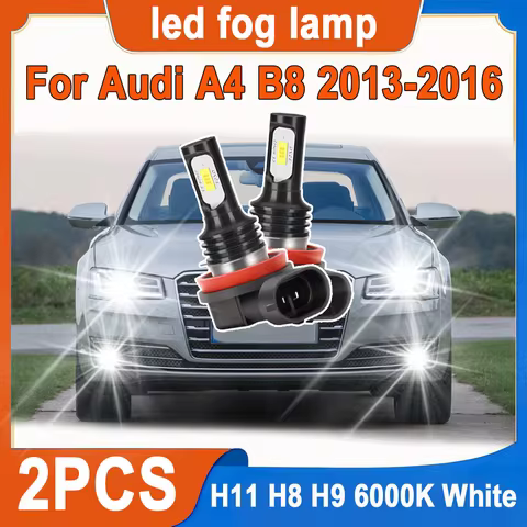 2pcs H11 H8 H9 LED Car Fog Light Bulbs Super Bright 6000K White Foglamp Plug And Play 20000LM For Au