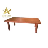Minimalist table, genuine teak wood floor table, full finishing, 100x50x30