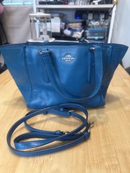 Coach 藍色真皮兩用手袋 側揹袋