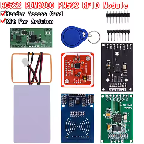 NFC RFID module RC522 MFRC-522 PN532 RDM6300 Kits S50 13.56 Mhz 125Khz 6cm With Tags SPI Write & Rea