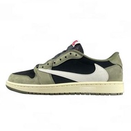 NIKE Travis Scott x Air Jordan AJ1 Low OG SP TS聯名軍綠倒鉤波鞋