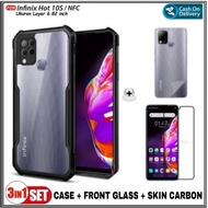 Soft Case Infinix Hot 10S /NFC Soft Hard Bonus Tempered Glass &amp;Graskin