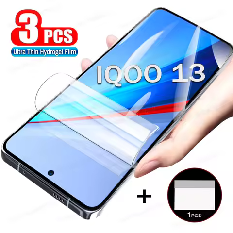 3PCS Screen Protector For VIVO IQOO 13 12 Pro Ultra Thin HD Hydrogel Film For IQOO NEO 10 9 9S 8 11 