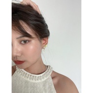 Double Agate Pearl Design Earrings BUTE