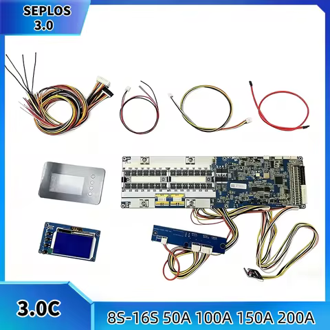 Seplos Smart BMS 3.0 Battery Protection Board 100A 150A 200A 48V CAN/RS485 13S 14S 15S 16S Lifepo4 L