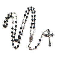 Rosary Beads สร้อยคอยาวพร้อมพระเยซูคริสต์บนกางเขนกางเขนคาทอลิกจี้สวดมนต์ของขวัญสำหรับปาร์ตี้