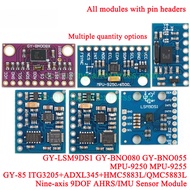 2-5pcs LSM9DS1 GY-BNO080 BNO055 9 Nine-axis IMU Electronic Compass Accelerometer Gyro Magnetometer/I