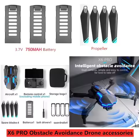 X6 PRO RC Drone Original accessorie 3.7V 750MAH Battery For X6 RC Drone Accessories X6 RC Dron Batte
