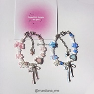 Beads Bracelet Star dust coquette /Beads bracellet ribbon bead bracelet