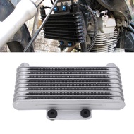 8 Row Motorcycle Oil Radiator Silver 125ml Low Wear Strong Power Fit For GY6 125CC‑250CC Motocross A