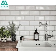 Keramik Subway Glossy Bevel 10x20 Putih / White KW1 ORI