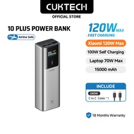 CUKTECH 120W Fast Charging 15000mAh Powerbank Xiaomi 120W Max Samsung 45W iP16/15/14 Laptop & Phone 