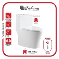 Cabana One Piece Water Closet Rimless WC Toilet Bowl S trap 10 Inch 250mm Jamban Tandas CWC8502-RL 马