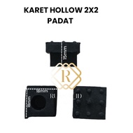 2X2 SOLID HOLLOW RUBBER LEGS HOLLOW IRON RUBBER/