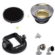 Radar Honeycomb & Standard Reflector & Flash Adapter Mount for Canon Nikon Yongnuo Metz Neewer Godox