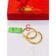 21K KARAT REAL GOLD PAWNABLE SAUDI GOLD EARRING