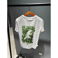 Agnes B Cotton Short Sleeve Dinosaur Print LOGO Couple T-shirt