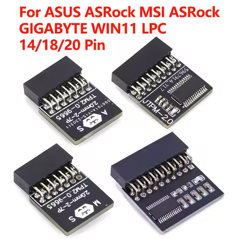 1Pcs TPM 2.0 Encryption Security Module Board 4GB For ASUS ASRock MSI ASRock GIGABYTE WIN11 LPC 14/1