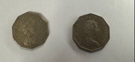香港1976年5元十角硬幣2個