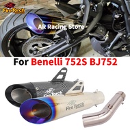 Slip On For Benelli 752 752S BJ750GS BJ752 Motorcycle Exhaust Escape Moto Full System Connector Muff