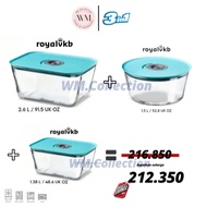 ONE SET OF ROYAL VKB / MICROWAVE GLASS FOOD CONTAINER