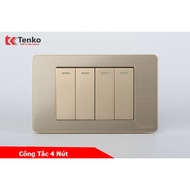 Genuine Tenko TK-C7G-04 Yellow 4-Button Alloy Face Switch