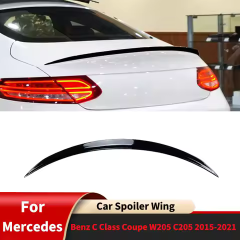 For Mercedes Benz C Class W205 C205 C43 C63 C180 C200 C300 C350 AMG Coupe 2015-2021 Rear Car Spoiler